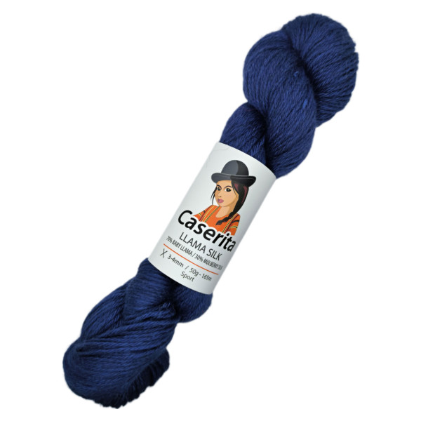 Blau - Baby Lama und Seide - 50 gr./165 m.