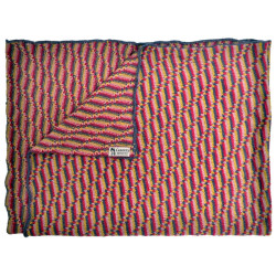 Vierfarbige Decke - Reine Alpakawolle