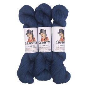 Marineblau – Baby Lama & Seide – 50 g / 200 m
