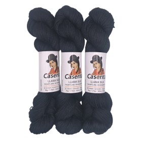 Schwarz – Baby Lama & Seide – 50 g / 165 m